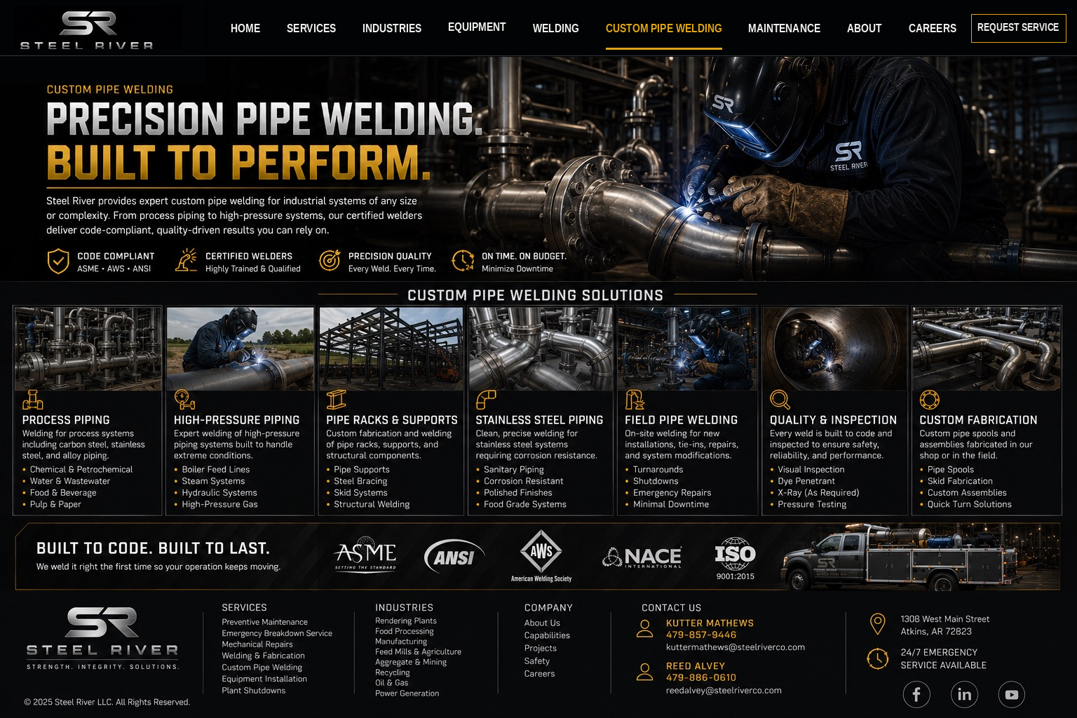 Custom Pipe Welding | Steel River LLC